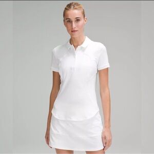 lululemon Quick-Dry Short Sleeve Polo Shirt (White)